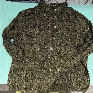 Monoprix Leopard Print Button-Up Shirt, EU44